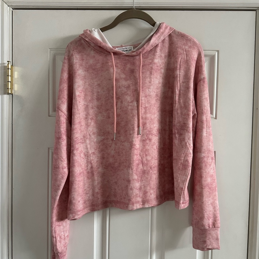 For the Republic Pink Hooded Women's Top